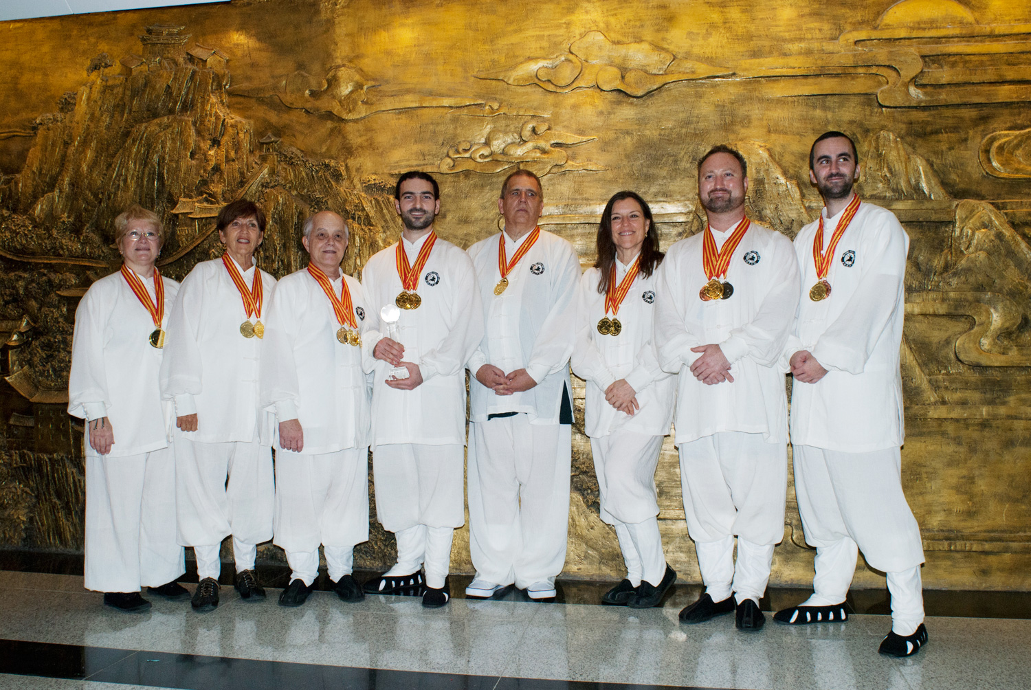 Jan and the team of 8 who went to China, coming home with 2 gold metals in the international competition in the Wudang mountains, 2011