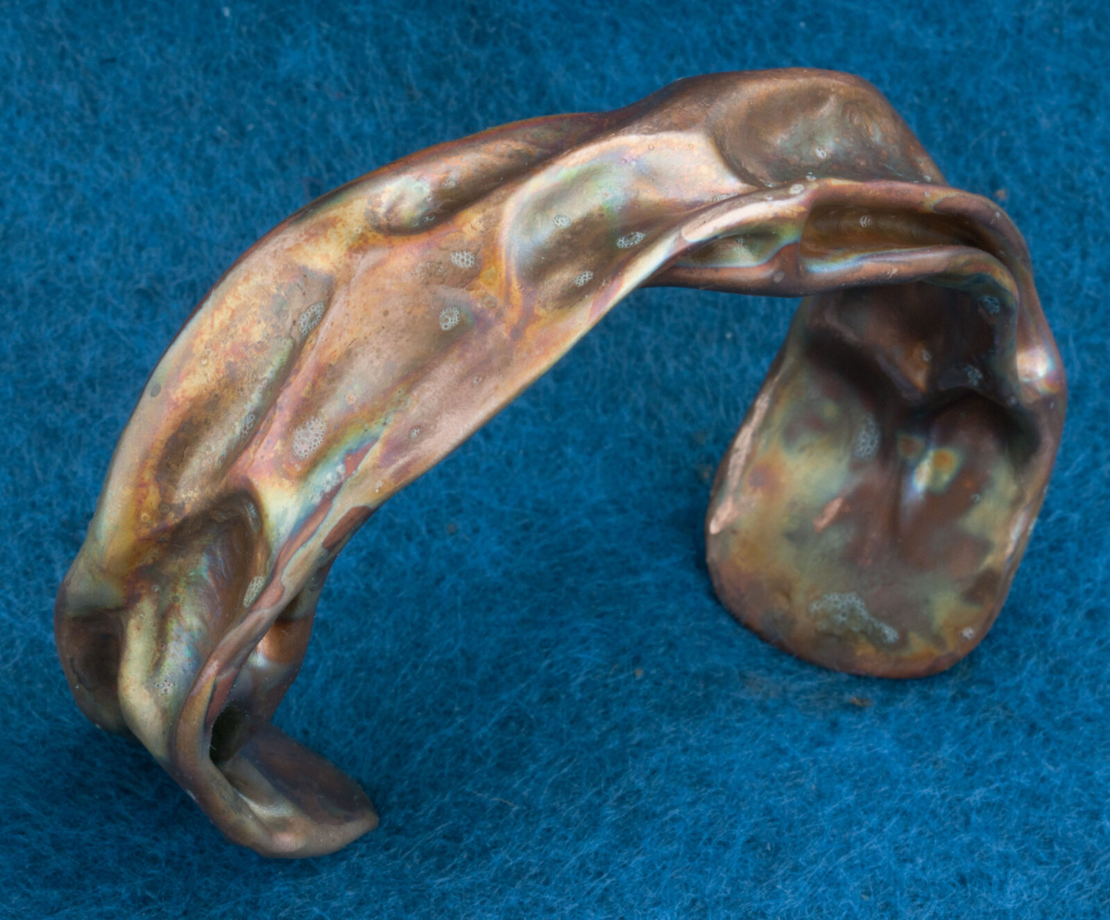 Air chased copper cuff