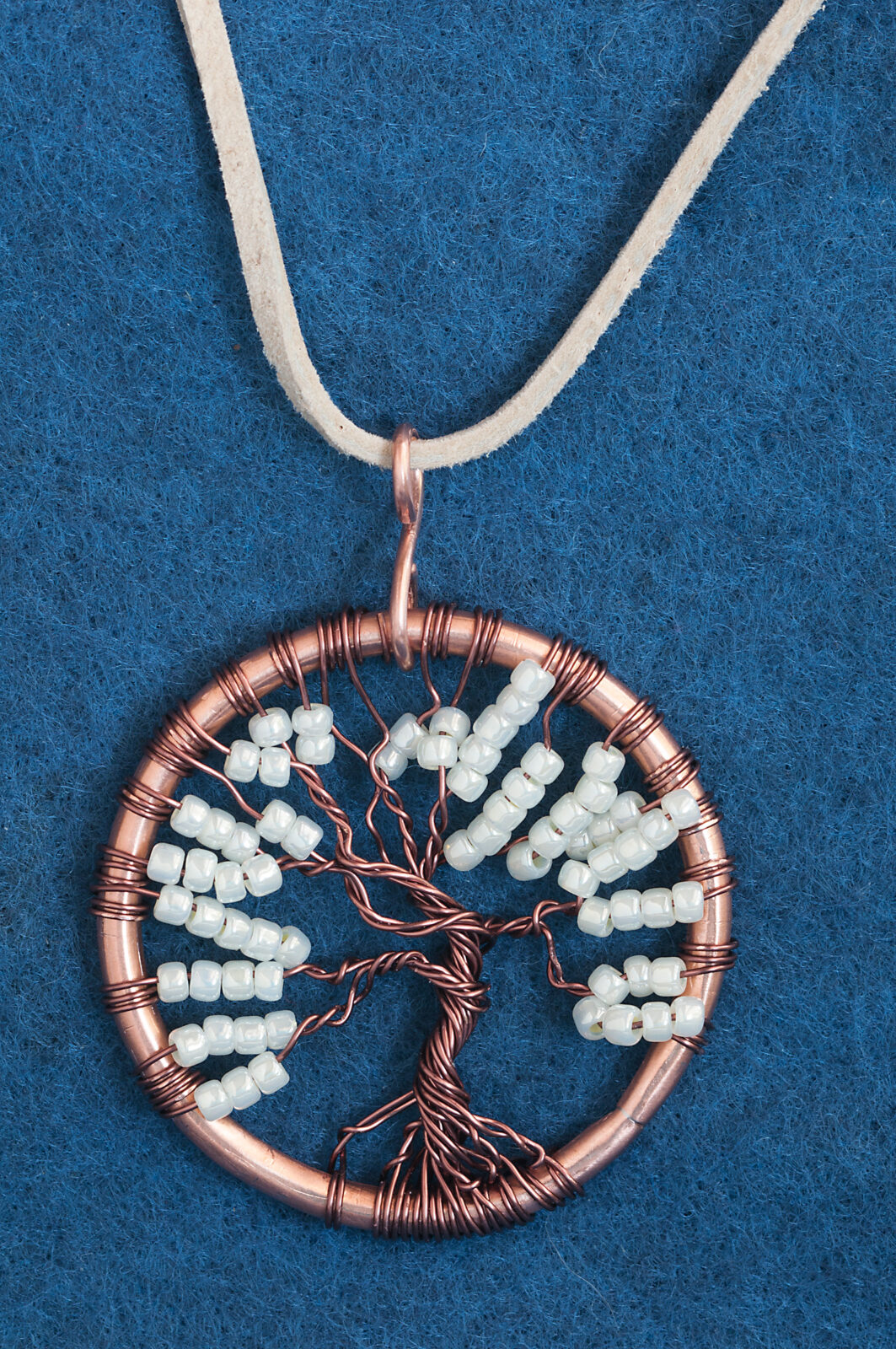 Winter colors Tree of Life Necklace